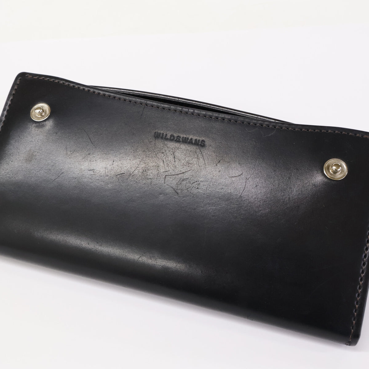 WILDSWANS ワイルドスワンズ ホーウィン社シェルコードバン x サドルプルアップ WAVE ウェーブ 長財布 長財布（小銭入れあり）