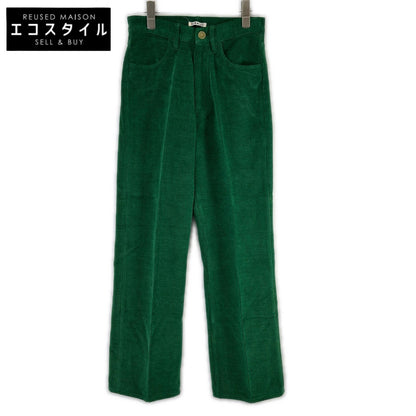 AURALEE オーラリー A22AP02MM 22AW グリーン WOOL COTTON MOLE PANTS コーデュロイパンツ ボトムス
