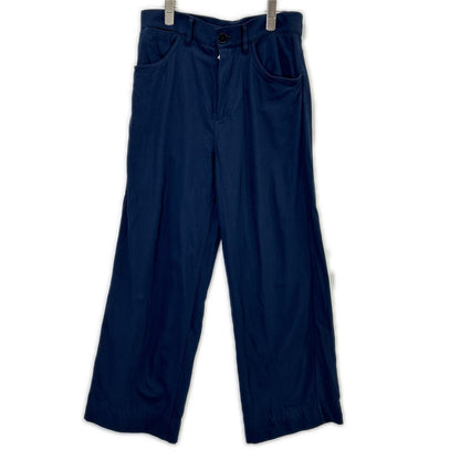 JILSANDER ジルサンダー JSPQ301005WQ25150001 ネイビー コットンシルク センタープレスストレートスラックスパンツ ボトムス