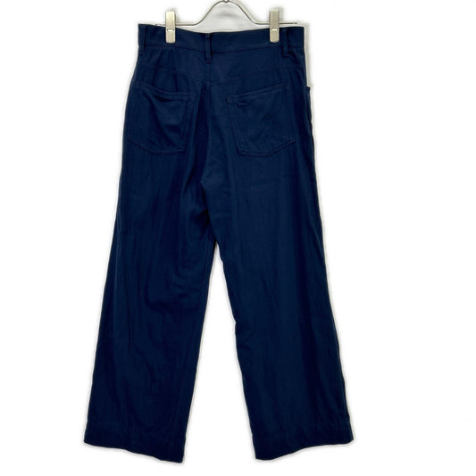 JILSANDER ジルサンダー JSPQ301005WQ25150001 ネイビー コットンシルク センタープレスストレートスラックスパンツ ボトムス