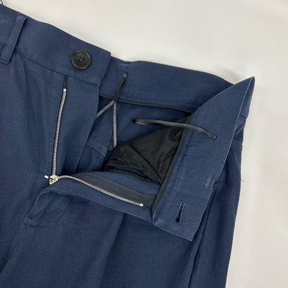 JILSANDER ジルサンダー JSPQ301005WQ25150001 ネイビー コットンシルク センタープレスストレートスラックスパンツ ボトムス