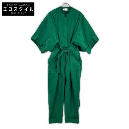 3.1 Phillip lim スリーワンフィリップリム グリーン ショートスリーブジャンプスーツ オーバーオール オールインワン