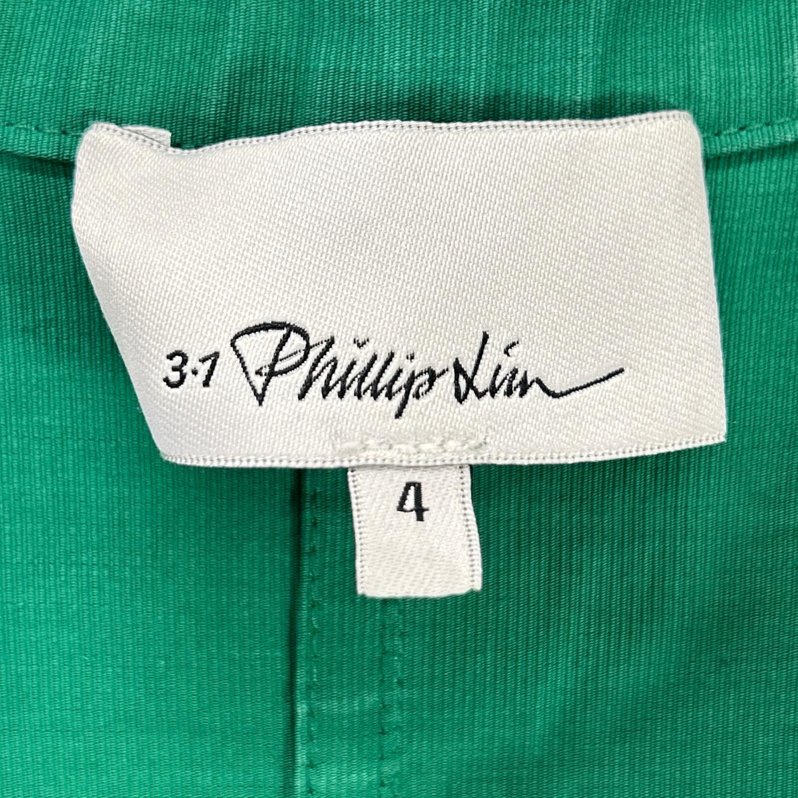 3.1 Phillip lim スリーワンフィリップリム グリーン ショートスリーブジャンプスーツ オーバーオール オールインワン