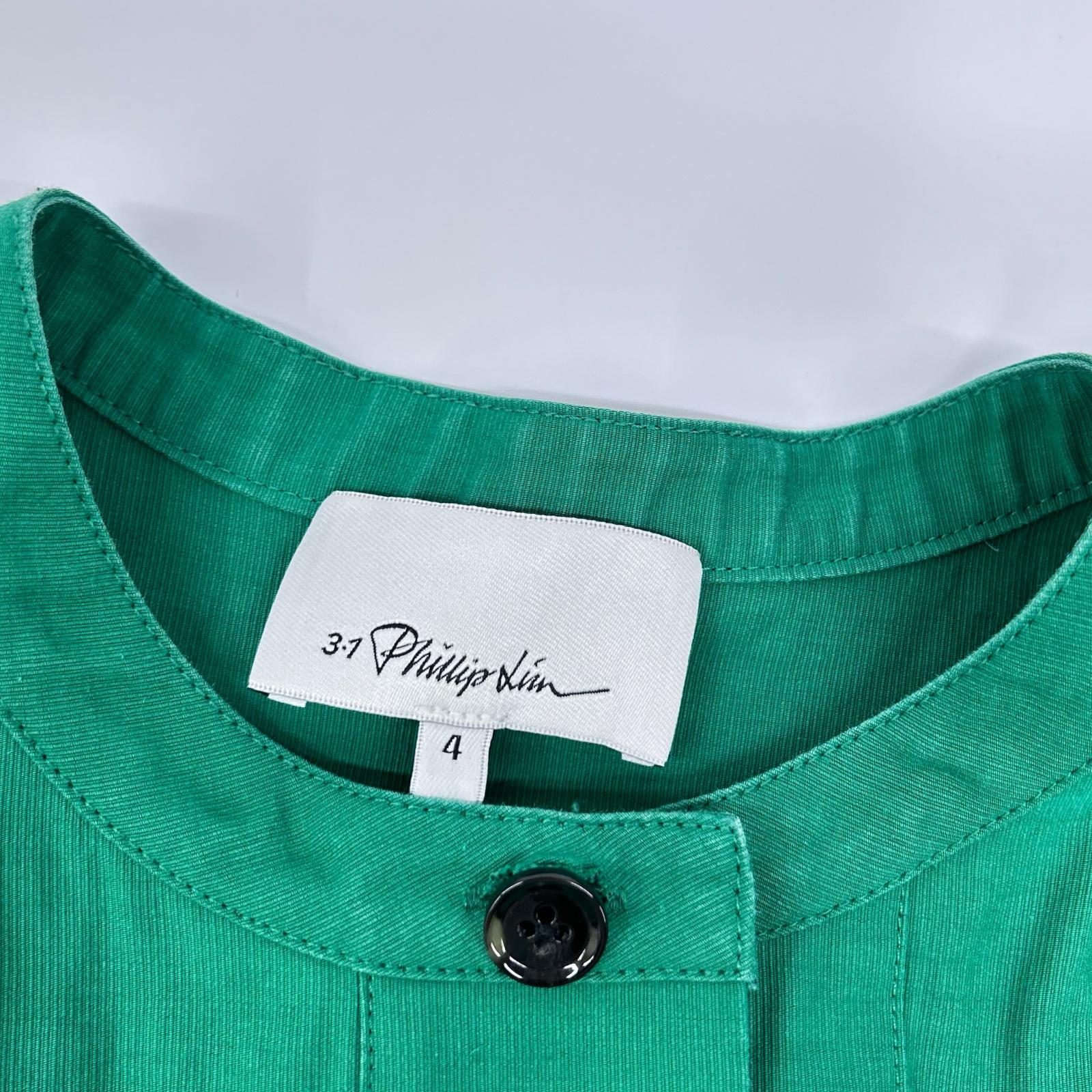 3.1 Phillip lim スリーワンフィリップリム グリーン ショートスリーブジャンプスーツ オーバーオール オールインワン