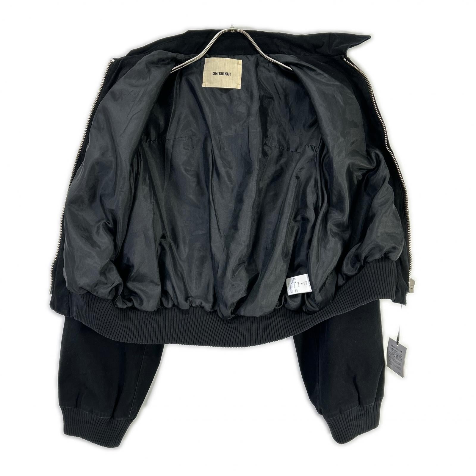 THE SHISHIKUI シシクイ 2143 25AW ブラック ジップアップ ウォッシュ加工 ジャケット ジャケット