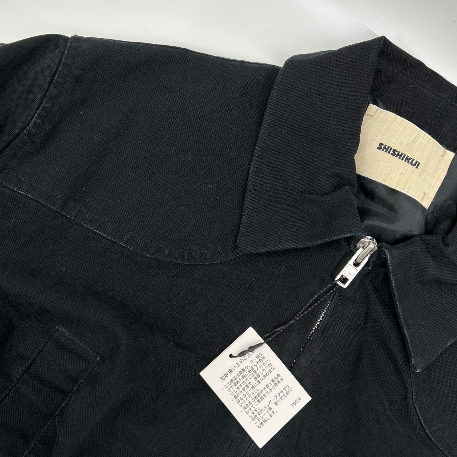 THE SHISHIKUI シシクイ 2143 25AW ブラック ジップアップ ウォッシュ加工 ジャケット ジャケット