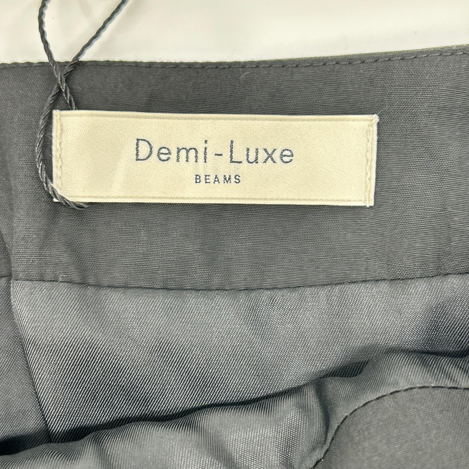 Demi-Luxe BEAMS デミルクスビームス 24年製 ブラック フェイクレザー フレアスカート スカート