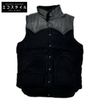 Rocky Mountain Featherbed ロッキーマウンテンフェザーベッド 【BEAUTY&YOUTH別注】ブラック カウレザー×シープスキンスエード ダウンベスト ベスト