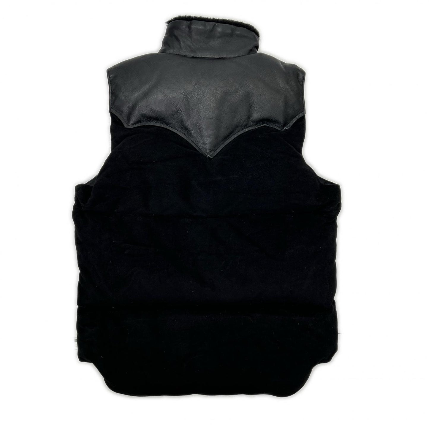 Rocky Mountain Featherbed ロッキーマウンテンフェザーベッド 【BEAUTY&YOUTH別注】ブラック カウレザー×シープスキンスエード ダウンベスト ベスト