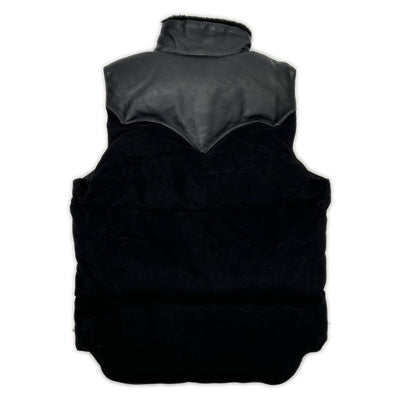 Rocky Mountain Featherbed ロッキーマウンテンフェザーベッド 【BEAUTY&YOUTH別注】ブラック カウレザー×シープスキンスエード ダウンベスト ベスト