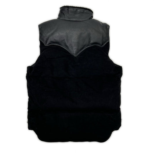 Rocky Mountain Featherbed ロッキーマウンテンフェザーベッド 【BEAUTY&YOUTH別注】ブラック カウレザー×シープスキンスエード ダウンベスト ベスト