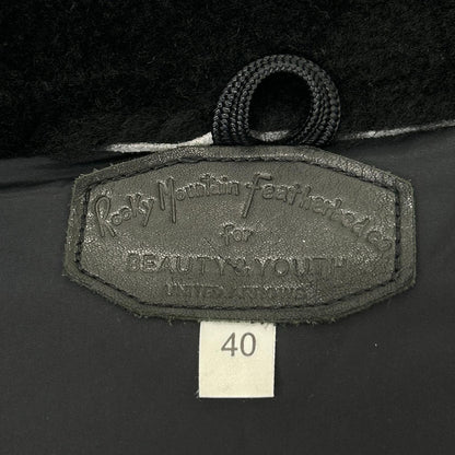 Rocky Mountain Featherbed ロッキーマウンテンフェザーベッド 【BEAUTY&YOUTH別注】ブラック カウレザー×シープスキンスエード ダウンベスト ベスト