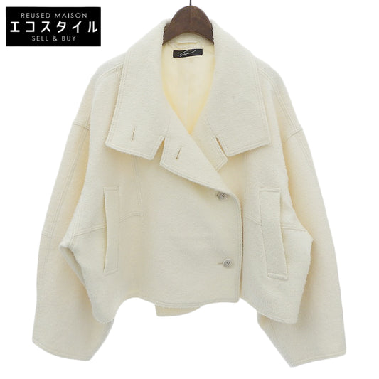STUNNING LURE スタニングルアー 美品 ダブルブレスト ツイード ショート ジャケット ウール混 レディース ライトベージュ 0 114290072400 ジャケット