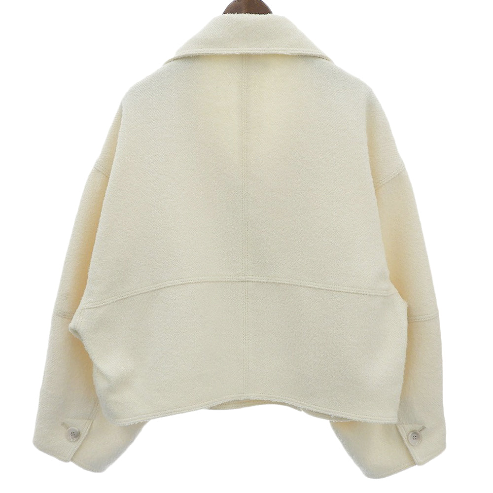 STUNNING LURE スタニングルアー 美品 ダブルブレスト ツイード ショート ジャケット ウール混 レディース ライトベージュ 0 114290072400 ジャケット