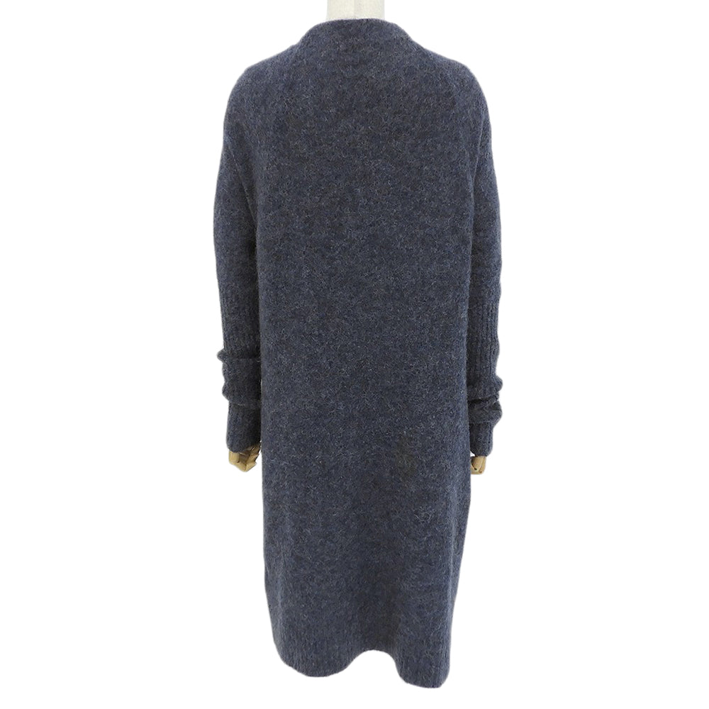 ACNE STUDIOS Buttonless long knit cardigan, mohair blend, women's, navy, XXS, 19MC53, top