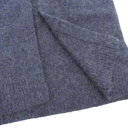 ACNE STUDIOS Buttonless long knit cardigan, mohair blend, women's, navy, XXS, 19MC53, top