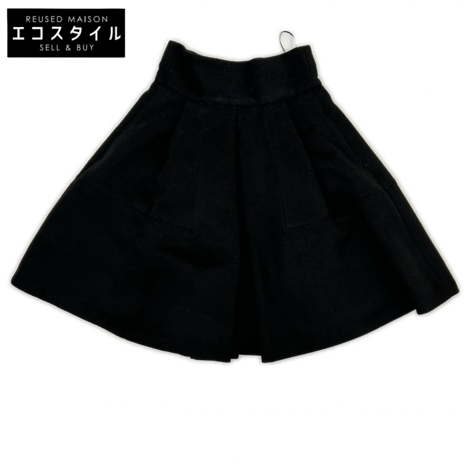 SEVEN TEN by MIHO KAWAHITO セブンテン バイミホカワヒト 23AW 7A403 ブラック レーヨン混 ハイウエストフレアキュロット ボトムス