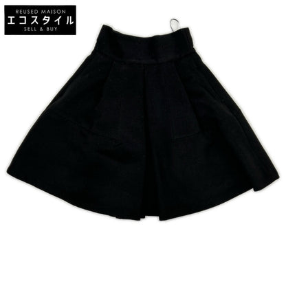 SEVEN TEN by MIHO KAWAHITO セブンテン バイミホカワヒト 23AW 7A403 ブラック レーヨン混 ハイウエストフレアキュロット ボトムス