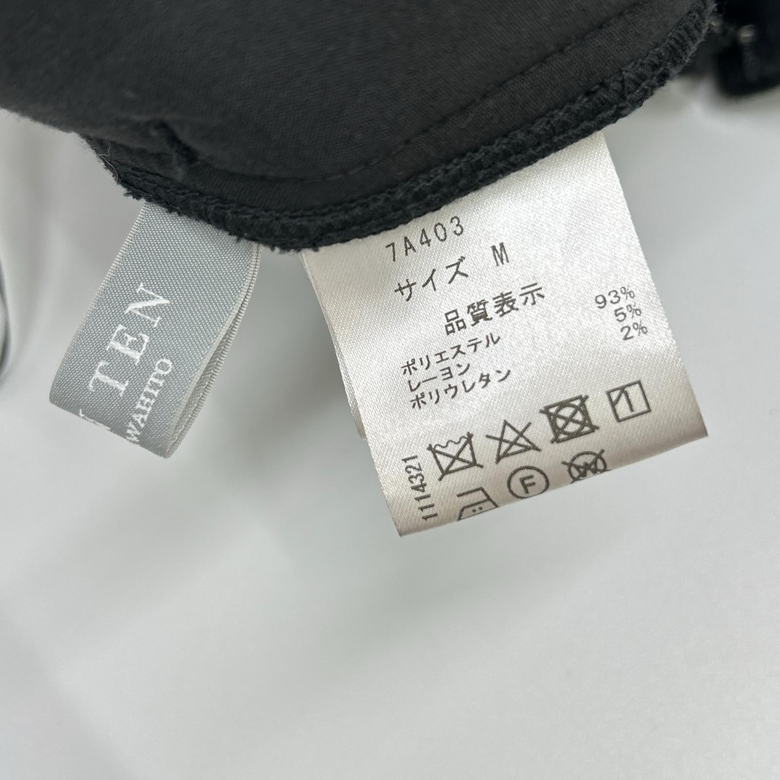 SEVEN TEN by MIHO KAWAHITO セブンテン バイミホカワヒト 23AW 7A403 ブラック レーヨン混 ハイウエストフレアキュロット ボトムス