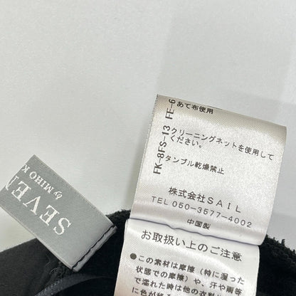 SEVEN TEN by MIHO KAWAHITO セブンテン バイミホカワヒト 23AW 7A403 ブラック レーヨン混 ハイウエストフレアキュロット ボトムス