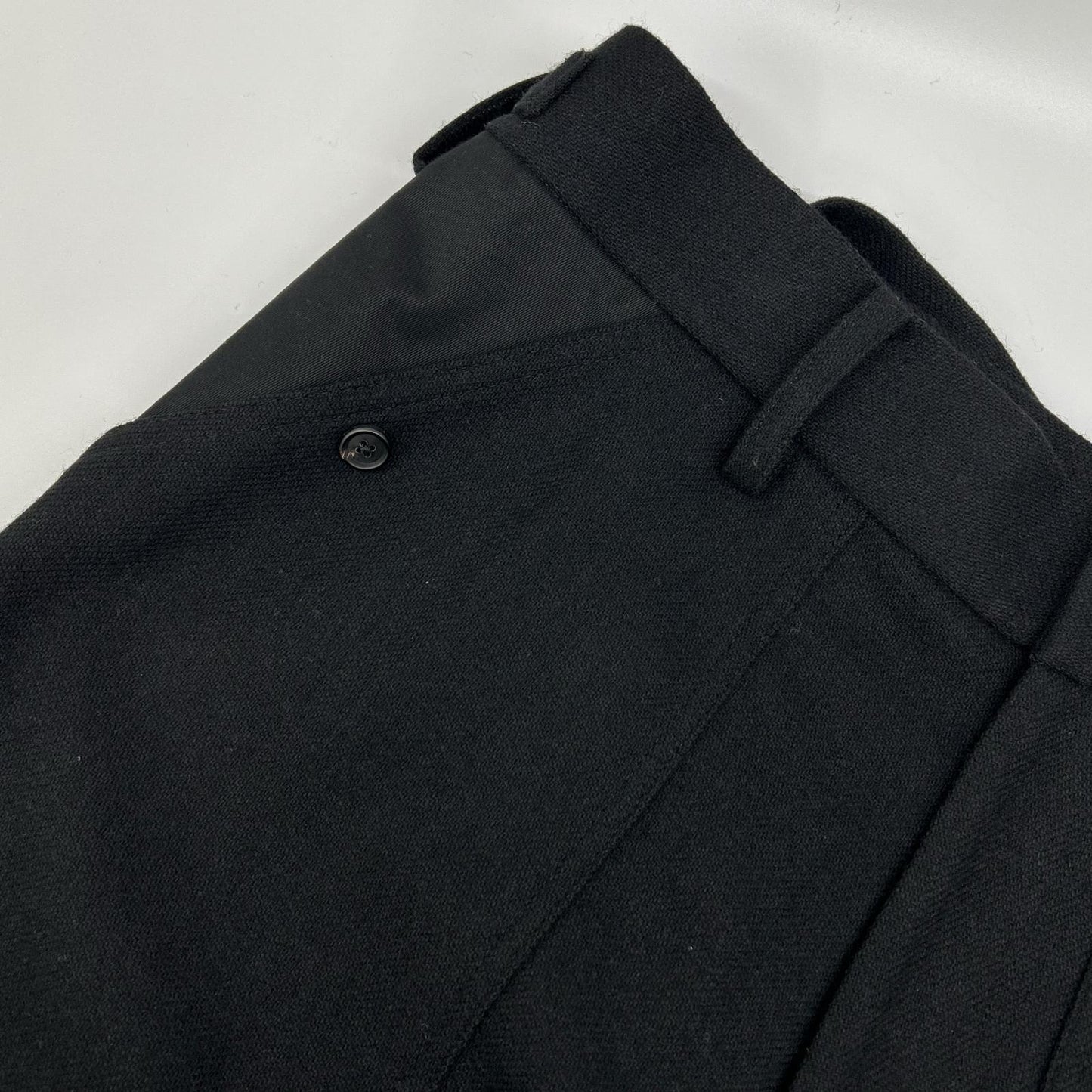 S'YTE サイト 22AW UV-P04-820 ブラック FLANNEL WAIST ADJUSTABLE VERTICAL JOINT PANTS ボトムス