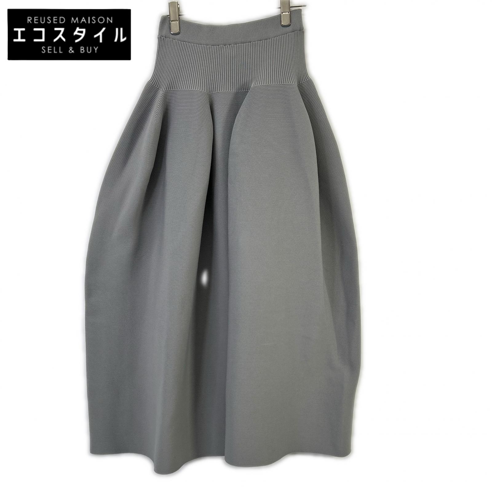 CFCL シーエフシーエル CF005KG126 ブルーグレー ポリエステル リブニット POTTERY SKIRT/ポタリースカート スカート