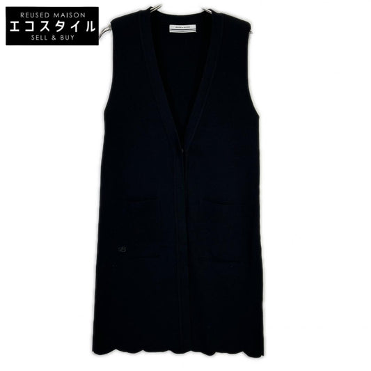 BORDERS at BALCONY ボーダーズアットバルコニー BD2411-1G-30 ブラック レーヨン混 SCALLOP GILET/スカラップジレ ベスト