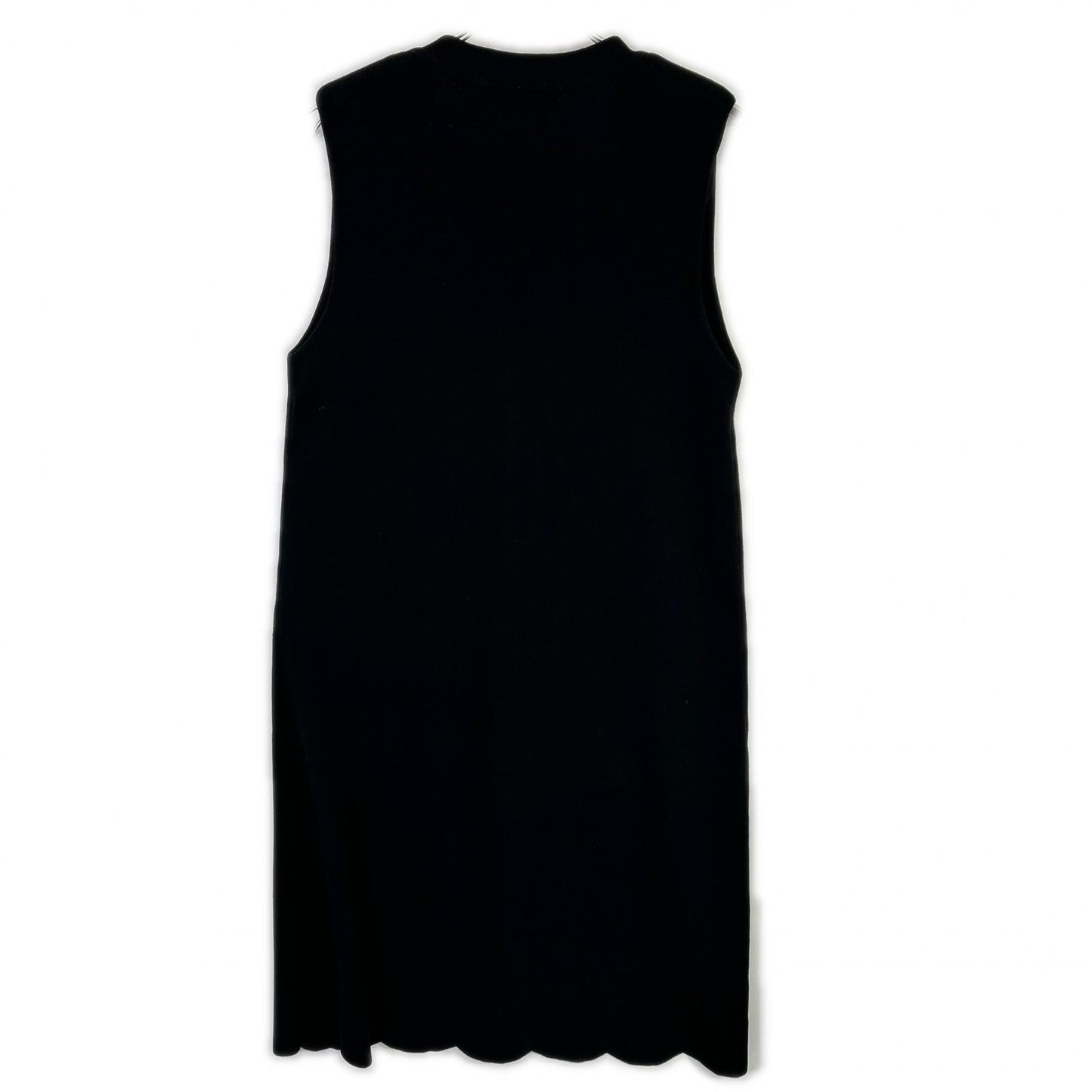 BORDERS at BALCONY ボーダーズアットバルコニー BD2411-1G-30 ブラック レーヨン混 SCALLOP GILET/スカラップジレ ベスト