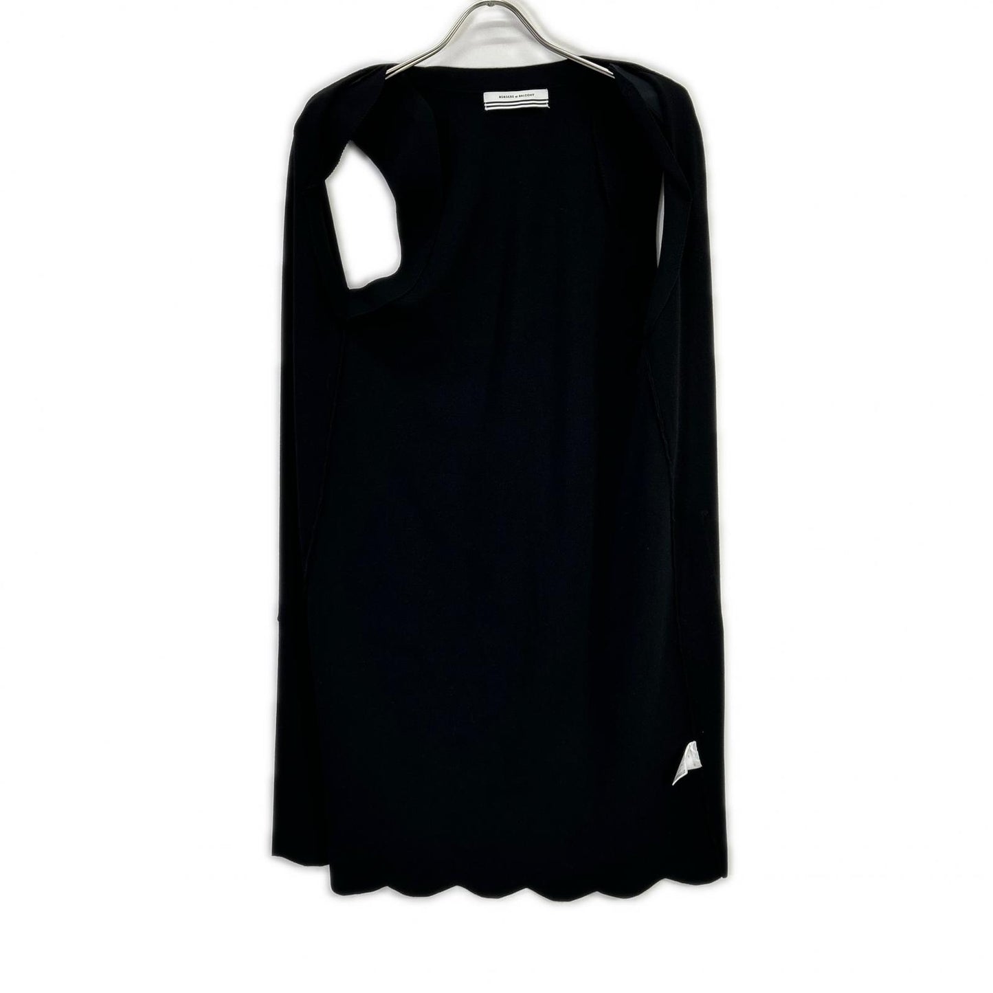 BORDERS at BALCONY ボーダーズアットバルコニー BD2411-1G-30 ブラック レーヨン混 SCALLOP GILET/スカラップジレ ベスト