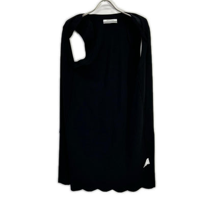 BORDERS at BALCONY ボーダーズアットバルコニー BD2411-1G-30 ブラック レーヨン混 SCALLOP GILET/スカラップジレ ベスト