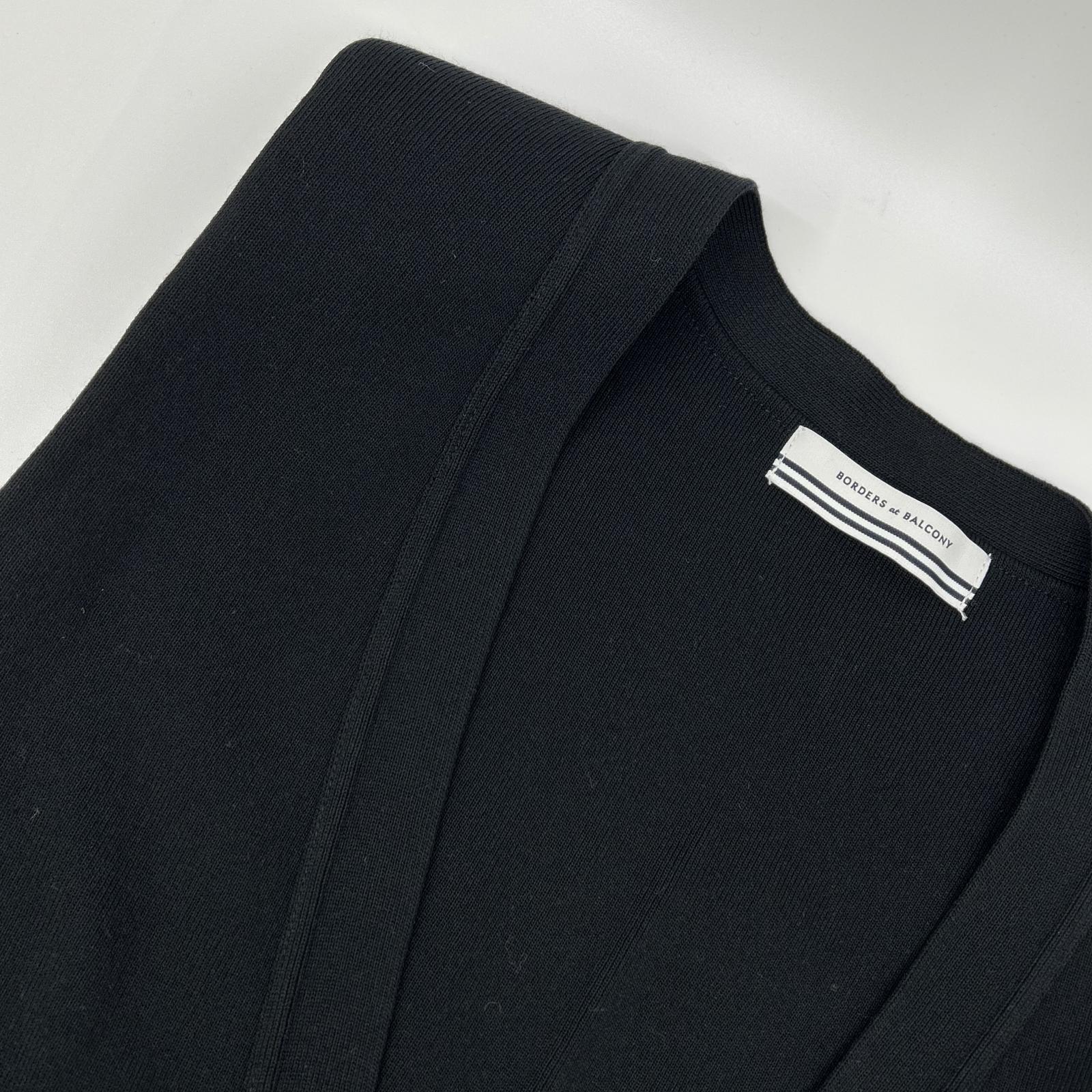 BORDERS at BALCONY ボーダーズアットバルコニー BD2411-1G-30 ブラック レーヨン混 SCALLOP GILET/スカラップジレ ベスト