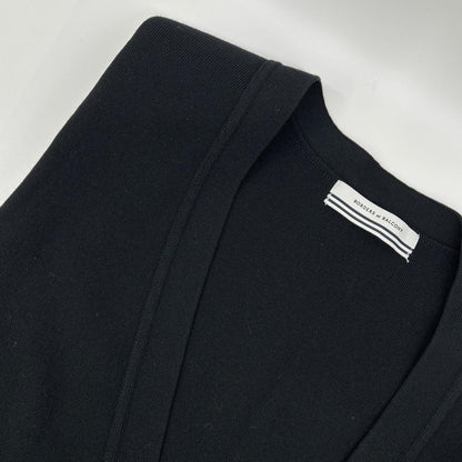 BORDERS at BALCONY ボーダーズアットバルコニー BD2411-1G-30 ブラック レーヨン混 SCALLOP GILET/スカラップジレ ベスト
