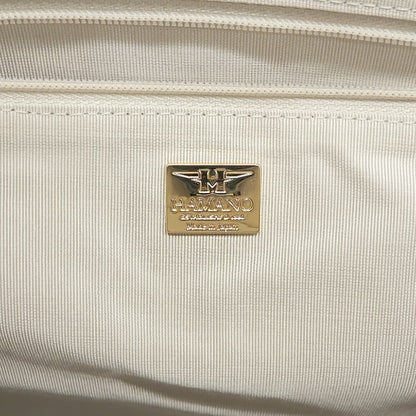 hamano 濱野 美品 牛革 クロコ型押し クロコクラッシーアーバントート トートバッグ レディース バニラベージュ トートバッグ