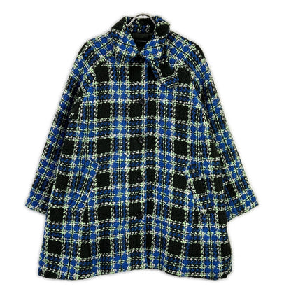 MAISON SPECIAL メゾンスペシャル 25AW 21252165304 ブルー ウール混 Color Check 2Way Cape Coat コート