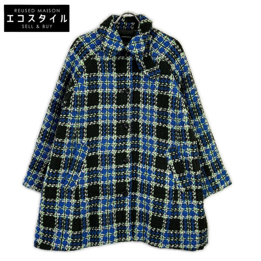 MAISON SPECIAL メゾンスペシャル 25AW 21252165304 ブルー ウール混 Color Check 2Way Cape Coat コート