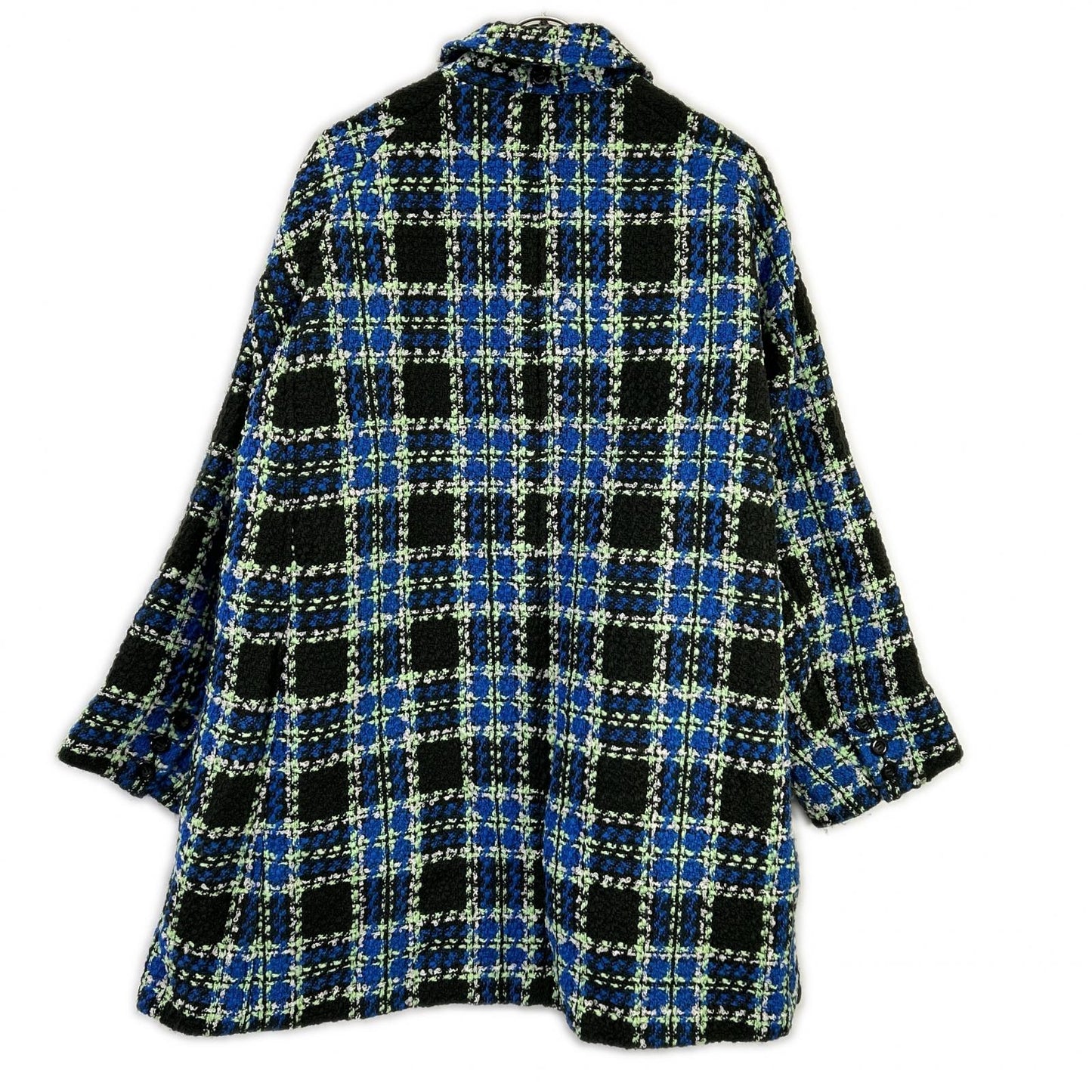 MAISON SPECIAL メゾンスペシャル 25AW 21252165304 ブルー ウール混 Color Check 2Way Cape Coat コート