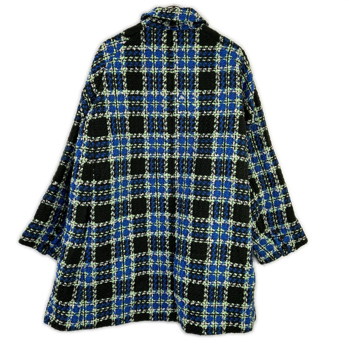 MAISON SPECIAL メゾンスペシャル 25AW 21252165304 ブルー ウール混 Color Check 2Way Cape Coat コート