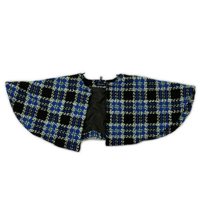 MAISON SPECIAL メゾンスペシャル 25AW 21252165304 ブルー ウール混 Color Check 2Way Cape Coat コート