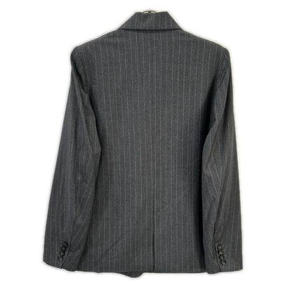 MAISON SPECIAL メゾンスペシャル 24SS 21241115303 グレー レーヨン混 ストライプ Side Zip Double Breasted Jacket ジャケット