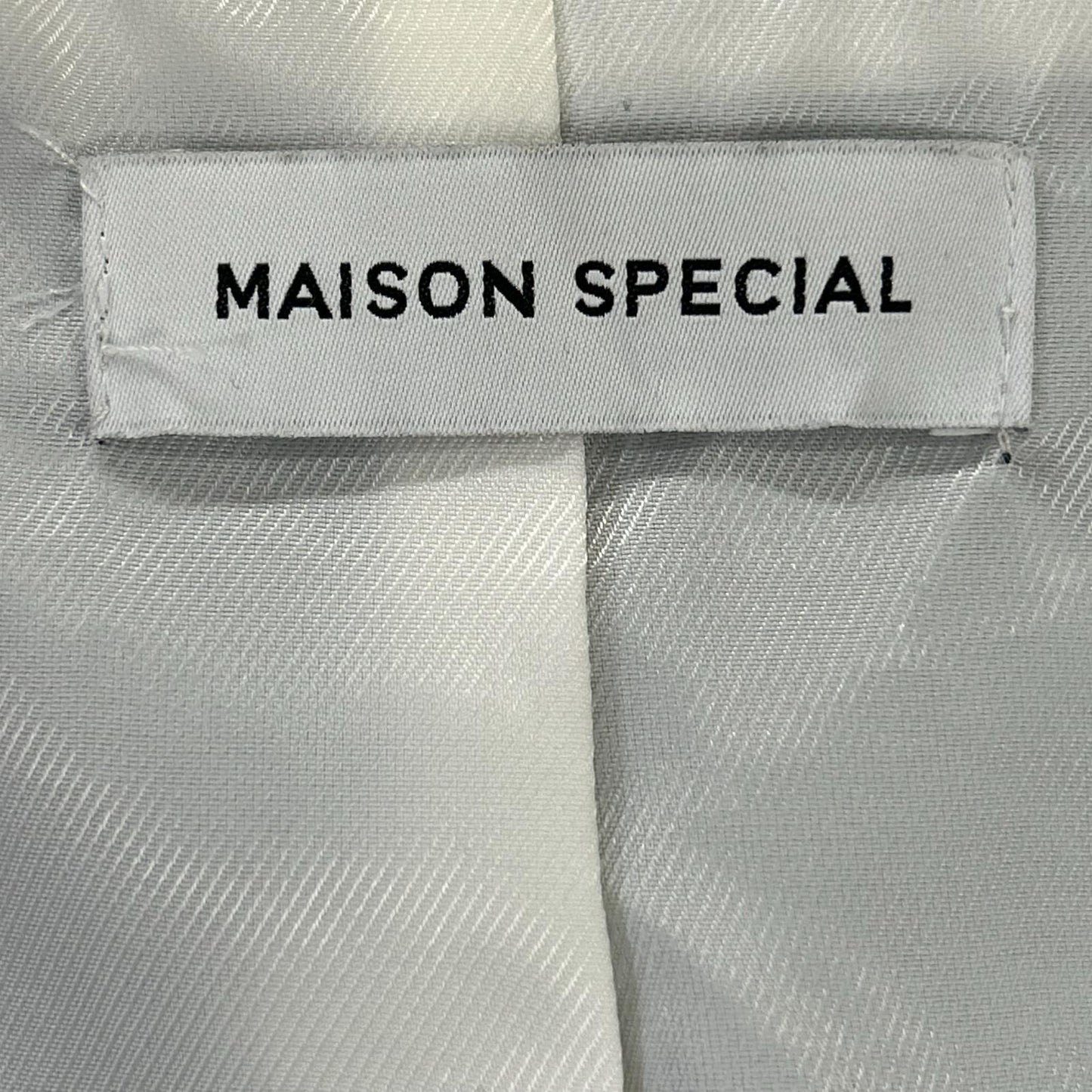 MAISON SPECIAL メゾンスペシャル 24SS 21241115303 グレー レーヨン混 ストライプ Side Zip Double Breasted Jacket ジャケット