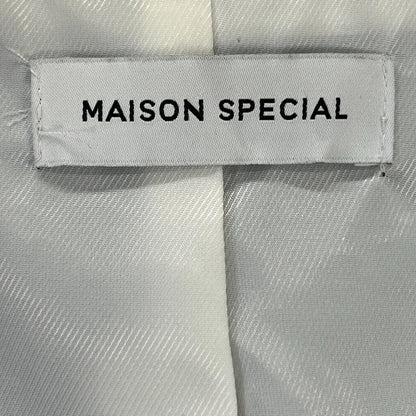 MAISON SPECIAL メゾンスペシャル 24SS 21241115303 グレー レーヨン混 ストライプ Side Zip Double Breasted Jacket ジャケット