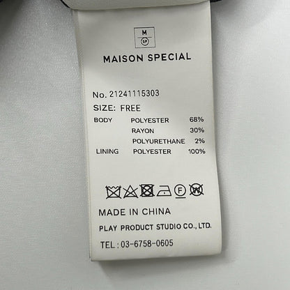 MAISON SPECIAL メゾンスペシャル 24SS 21241115303 グレー レーヨン混 ストライプ Side Zip Double Breasted Jacket ジャケット