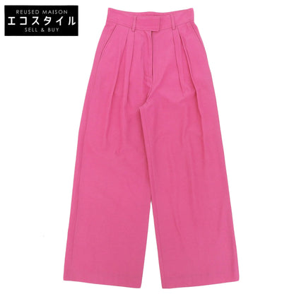 MAISON SPECIAL メゾンスペシャル 美品 コットン シルキータフタ タックワイドパンツ ボトムス レディース ピンク 36 21231465104 ボトムス