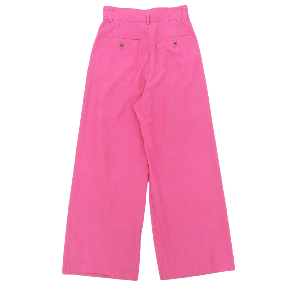 MAISON SPECIAL メゾンスペシャル 美品 コットン シルキータフタ タックワイドパンツ ボトムス レディース ピンク 36 21231465104 ボトムス