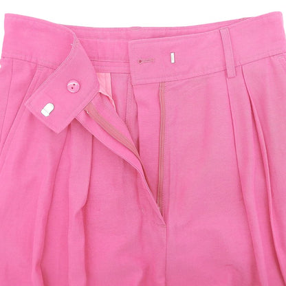 MAISON SPECIAL メゾンスペシャル 美品 コットン シルキータフタ タックワイドパンツ ボトムス レディース ピンク 36 21231465104 ボトムス