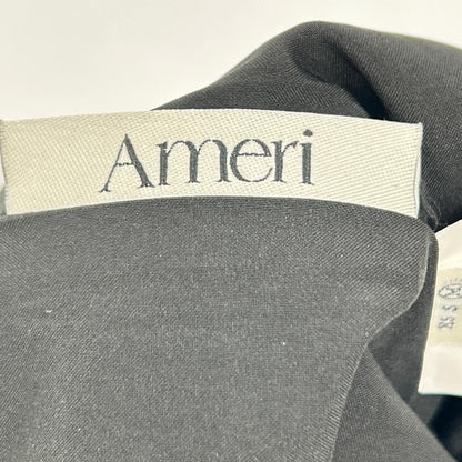 AMERI アメリ 25AW 0125208930570 グレー レーヨン混 CHECK FLOWER PLEATS PANTS ボトムス