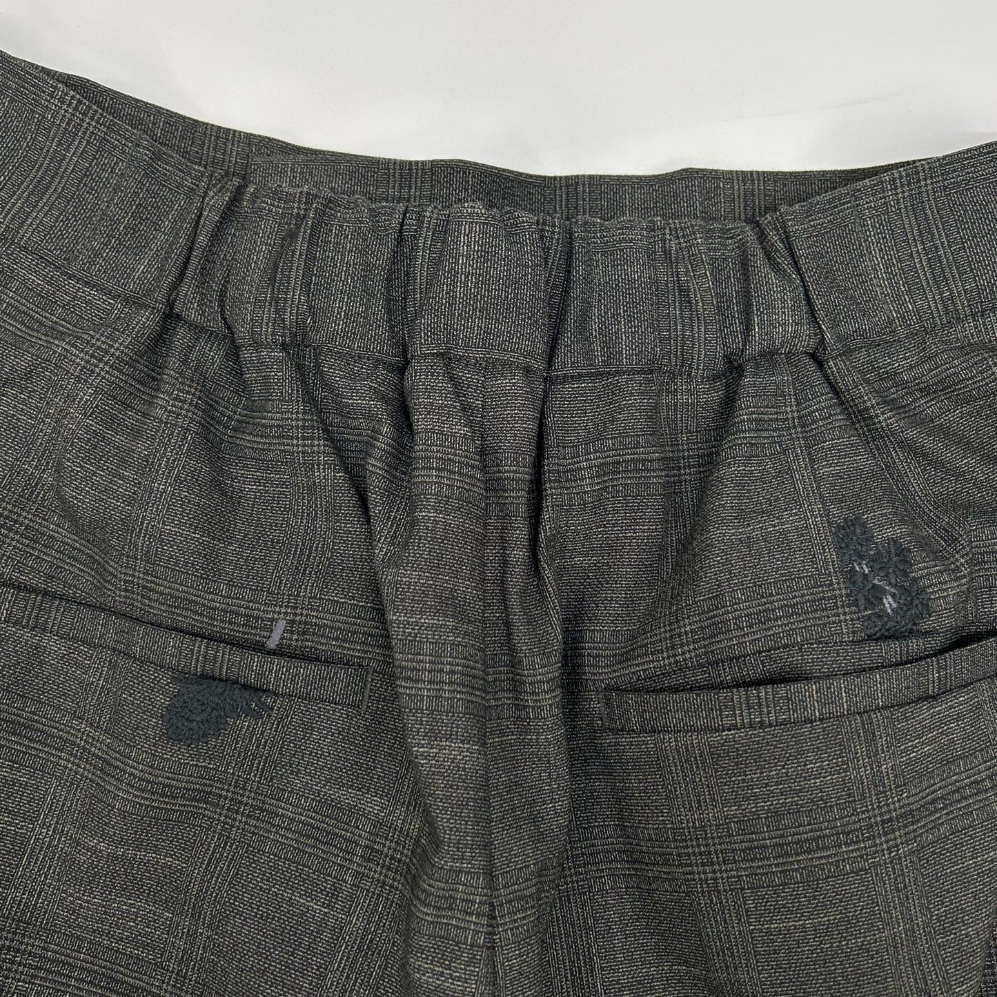 AMERI アメリ 25AW 0125208930570 グレー レーヨン混 CHECK FLOWER PLEATS PANTS ボトムス