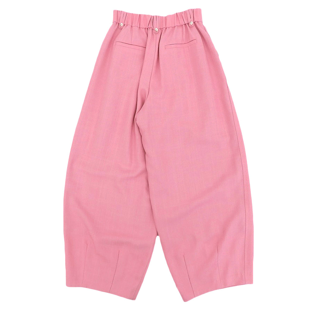 Ameri Excellent-condition SLAB TWEED OVAL WIDE wide-leg pants, women's, pink, M, 02410820130, bottoms