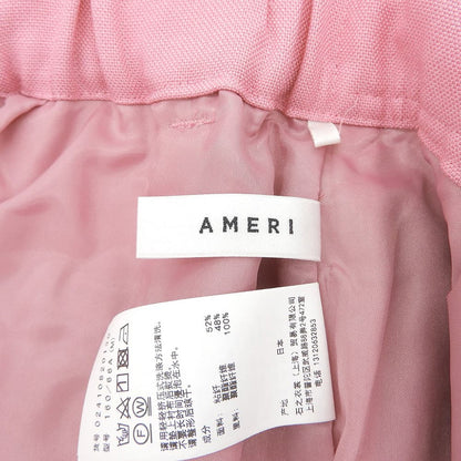 Ameri Excellent-condition SLAB TWEED OVAL WIDE wide-leg pants, women's, pink, M, 02410820130, bottoms