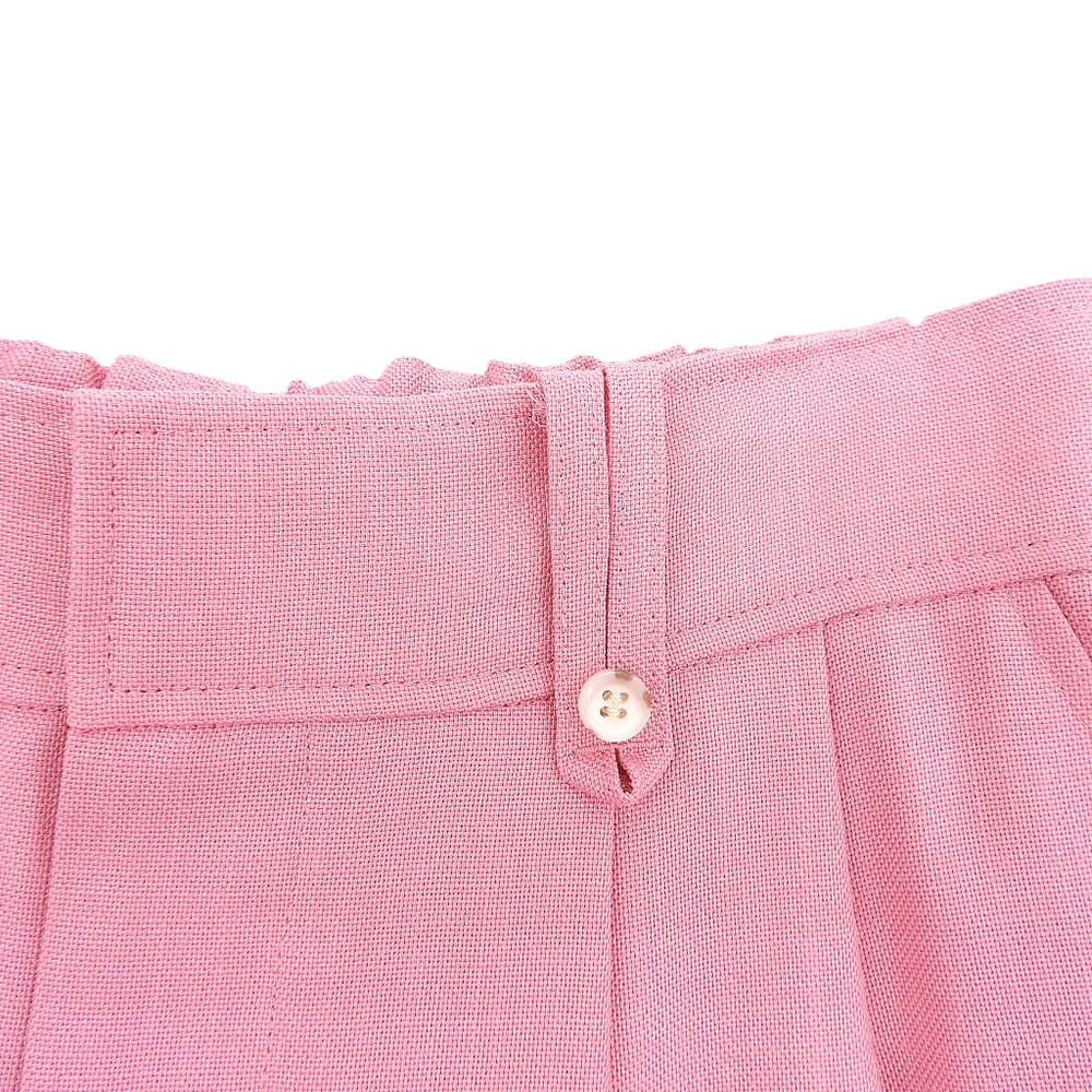 Ameri Excellent-condition SLAB TWEED OVAL WIDE wide-leg pants, women's, pink, M, 02410820130, bottoms